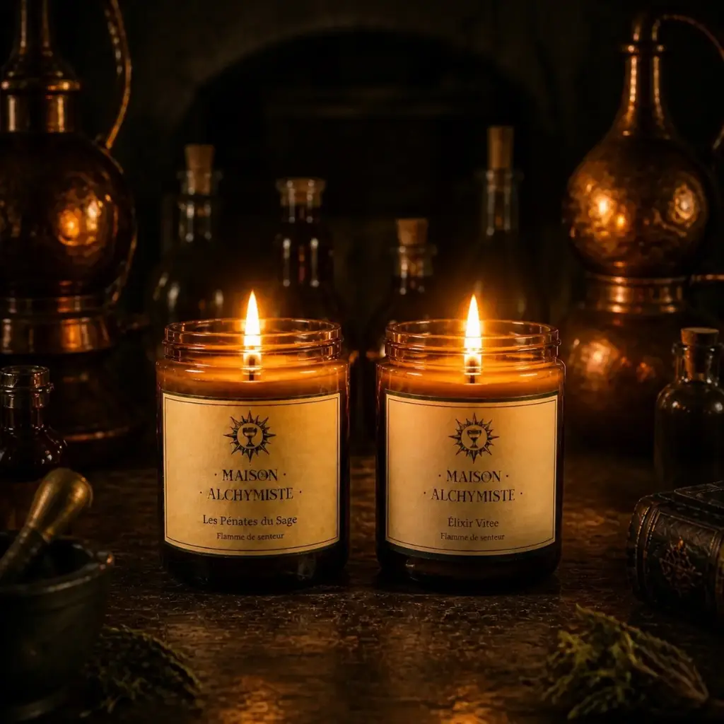 Maison Alchymiste - Duo Flammes de Senteur "Les Pénates du Sage" & "Elixir Vitae"